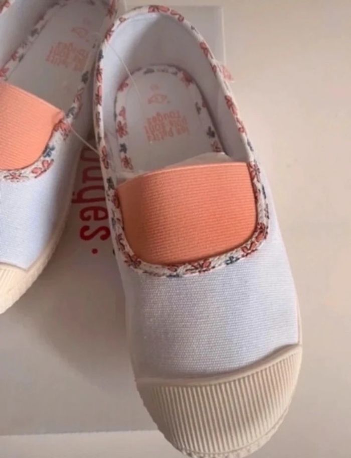 Ballerines Tennis élastique Les petits pois sont rouges 33 Neufs - photo numéro 2