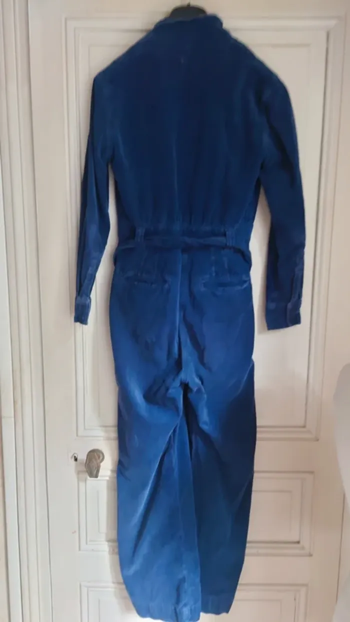 Combinaison hiver pantalon Bensimon T.36 – Bleu marine velours côtelé, chic et confortable - photo numéro 10