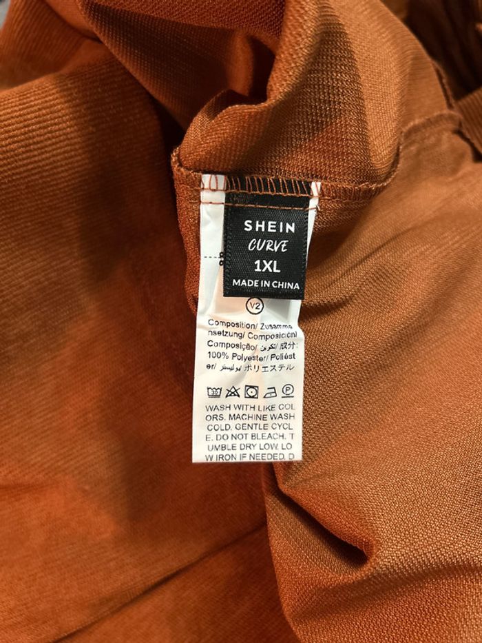 Jupe en velours Camel Shein Curve - Taille 1XL - photo numéro 4
