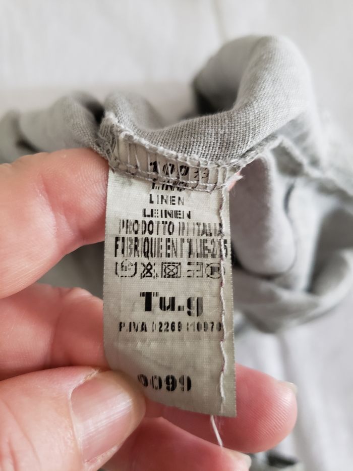 Robe courte  grise en lin - photo numéro 5
