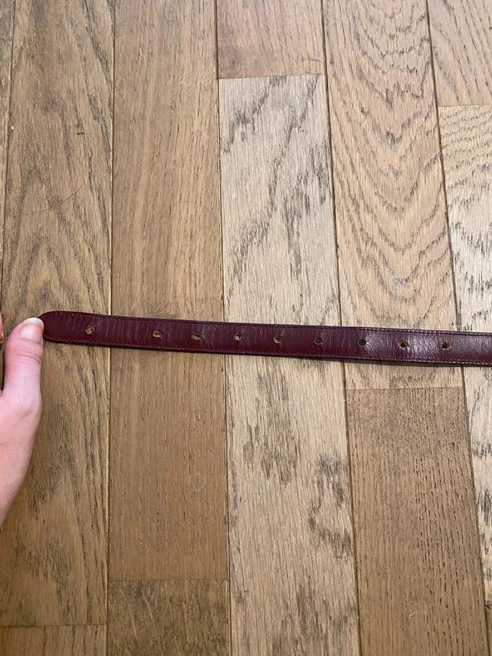 Ceinture en cuir bordeaux Celine Triomphe vintage - photo numéro 7