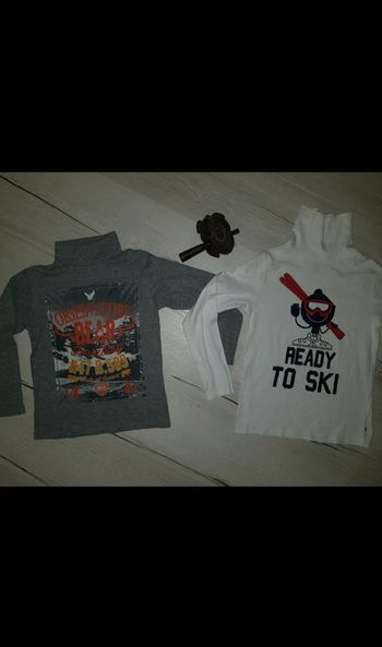 Lot de 2 pulls fins cols roulés garçon 8ans