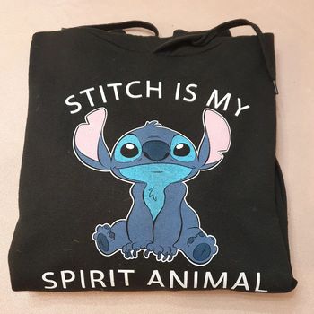 Magnifique Sweat-shirt Stitch noir taille L Disney