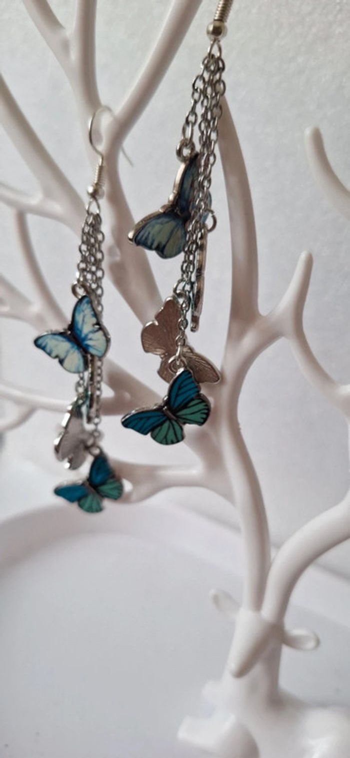 Boucles d’oreilles papillons – Fait main - photo numéro 3