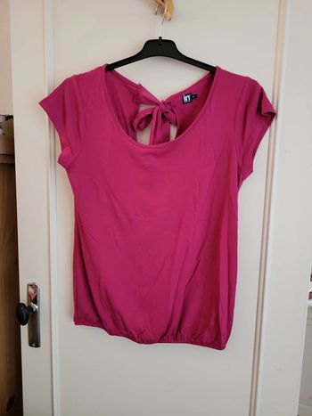 T shirt in extenso fuschia