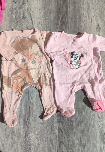Lot 2 pyjama coton Disney 1 mois