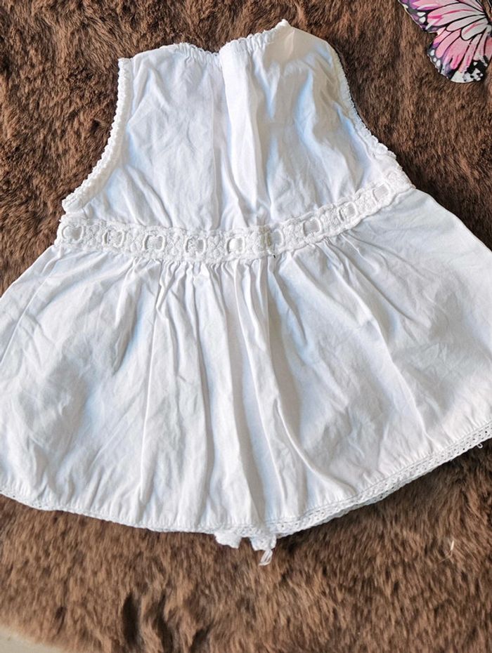 Robe dentelle blanche 1 mois été fille - photo numéro 3
