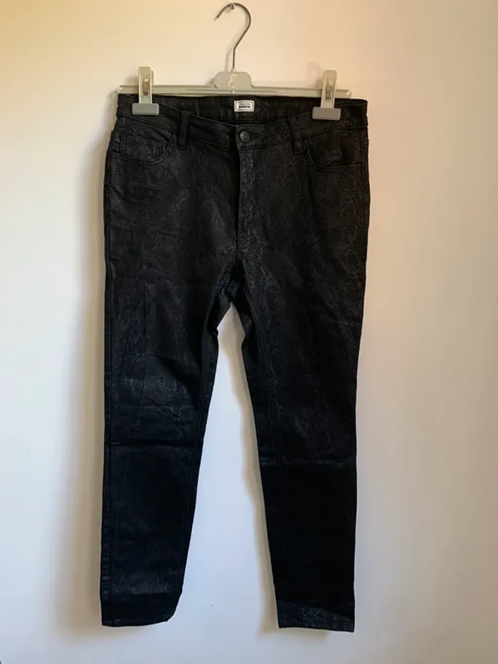 Pantalon slim noir effet python Pimkie - Taille 40