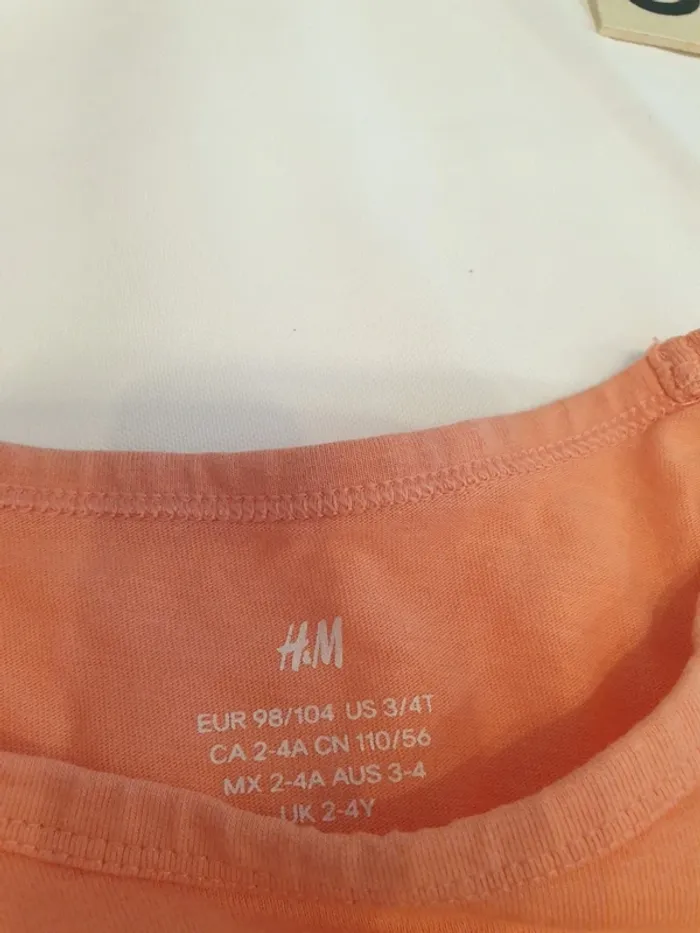 Ensemble t-shirt jupe 3 ans orangé - photo numéro 6