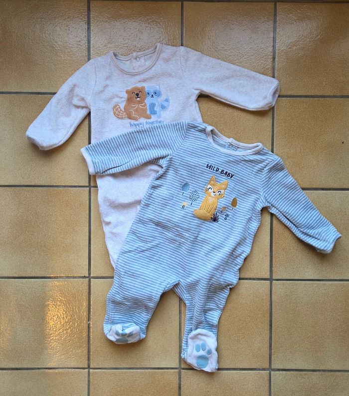 Lot de 2 pyjamas en 6 mois