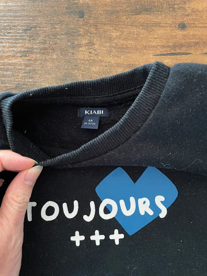 Sweat noir « Toujours plus » - photo numéro 2