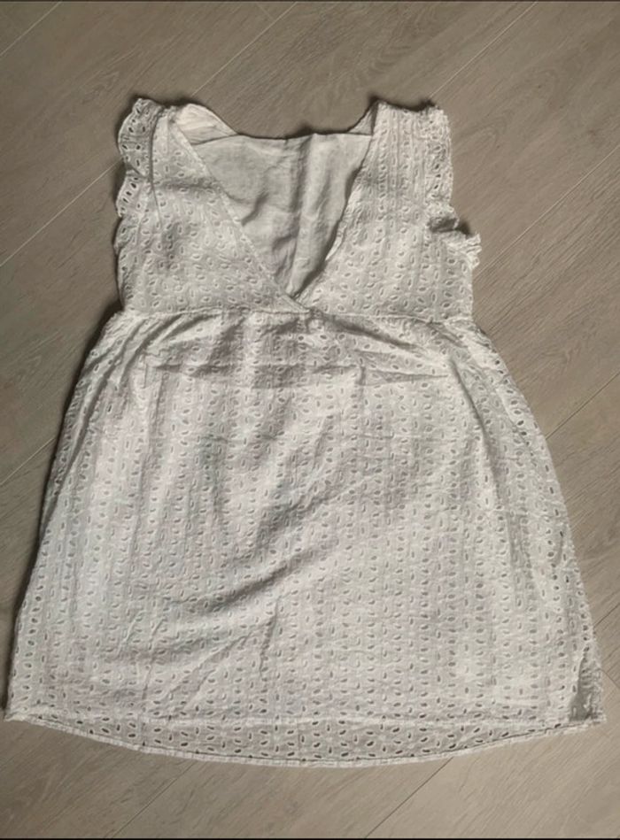 Haut blanc broderie anglaise - été bohème chic