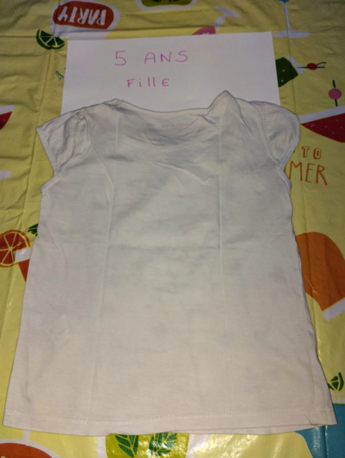Lot de 2 Tee-shirt manches courtes 5 ans fille - photo numéro 6