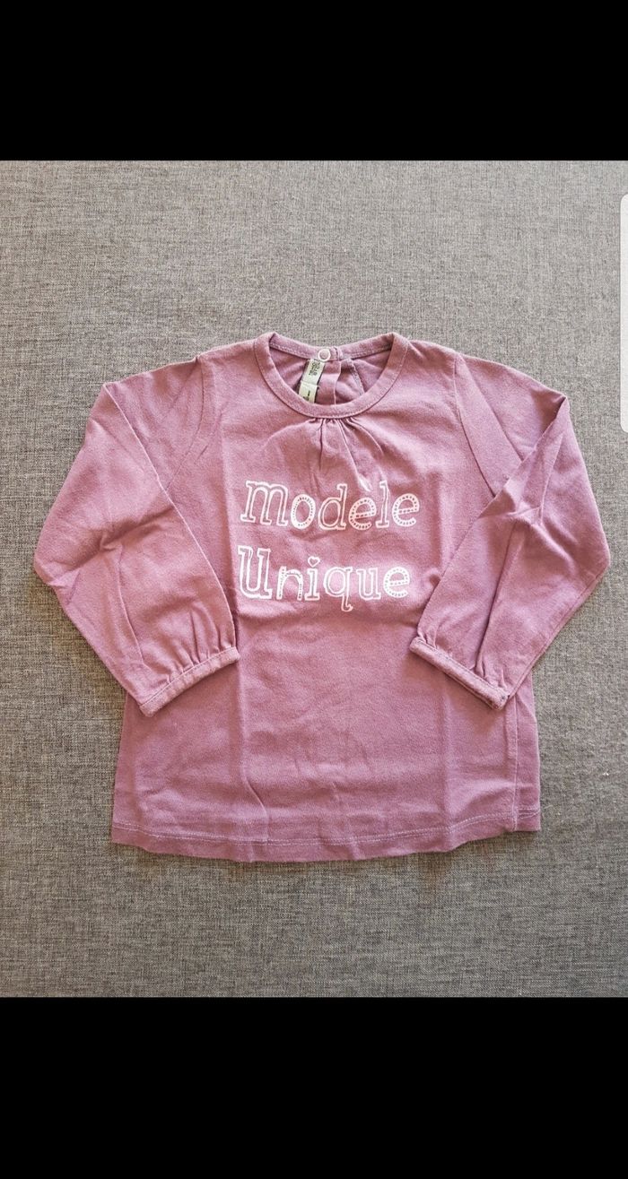 Tee-shirt manches longues fille 18 mois