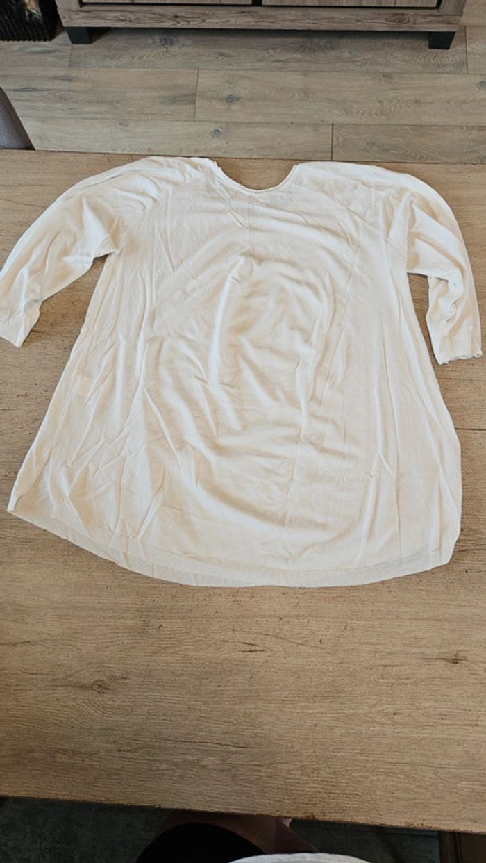 Blouse blanche à manches 3/4, Alfa, taille L/XL, nickel - photo numéro 9