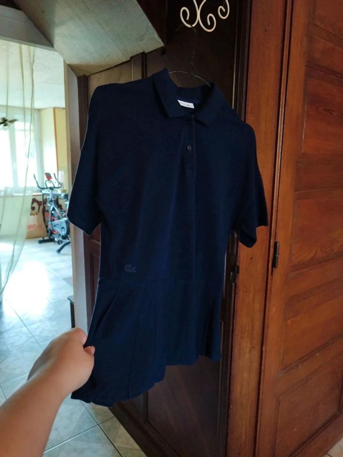 Polo pull bleu marine Lacoste vintage M/38 y2k pleated - photo numéro 5