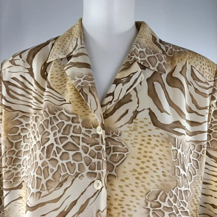 Chemise fluide imprimé animalier beige – Basler – Taille 40 A1169 - photo numéro 7