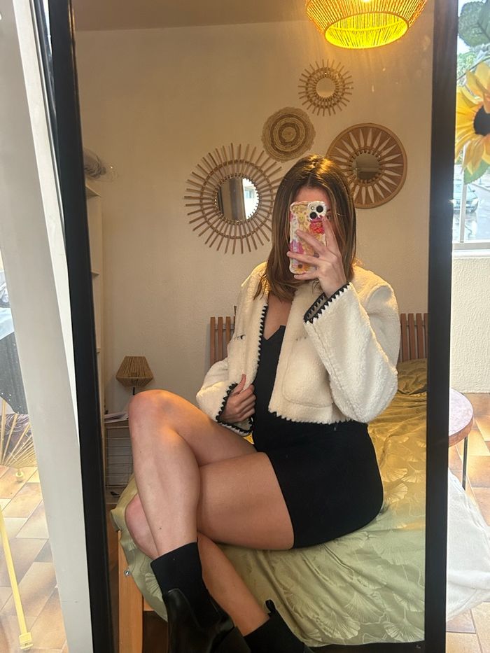 🧥 Veste courte effet mouton – ASOS DESIGN – Taille S - photo numéro 3