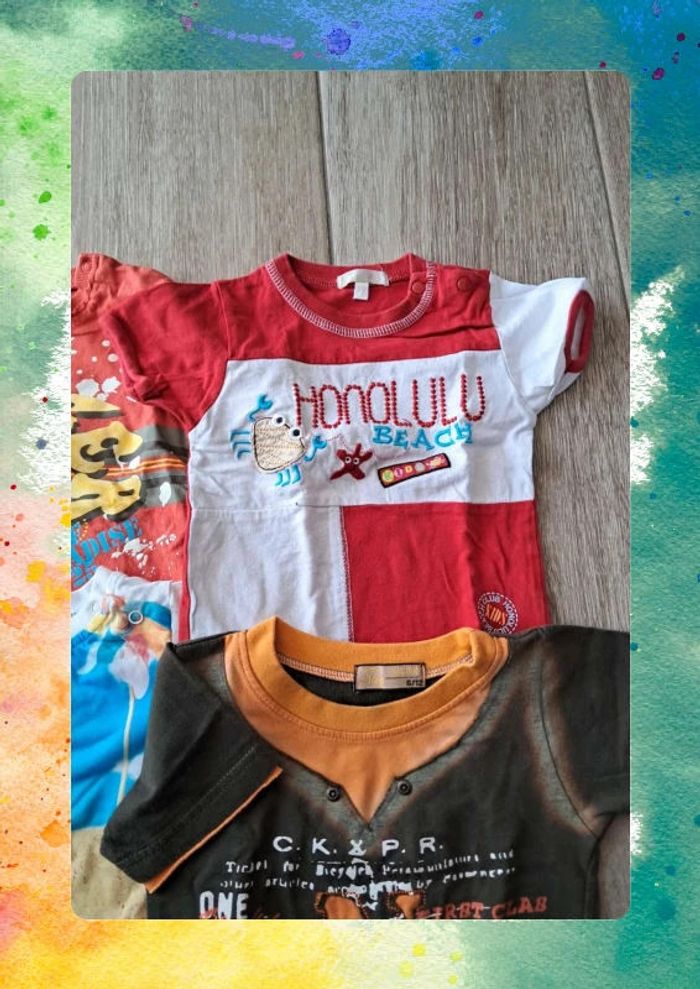 Lot tshirt 12 mois - photo numéro 3