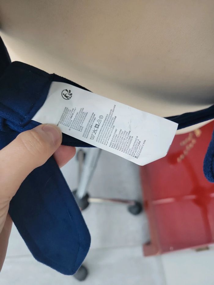 Veste neuve bleu marine toucher velours avec ceinture taille M - photo numéro 4