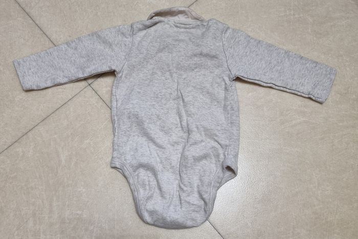 7 Body gris chiné Petit Bateau 6 mois - photo numéro 2