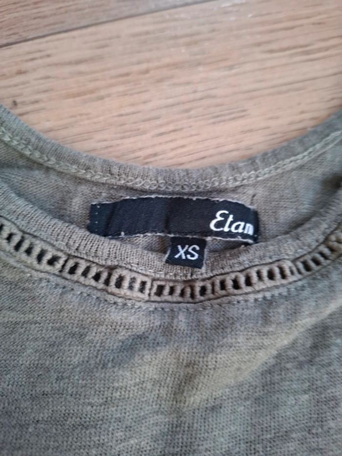Débardeur en lin kaki taille Xs Etam - photo numéro 2