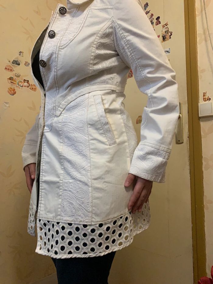 Longue veste blanche taille S/M - photo numéro 3