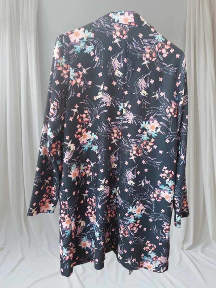 Veste longue imprimée fleurie-T.38 -kiabi - photo numéro 2