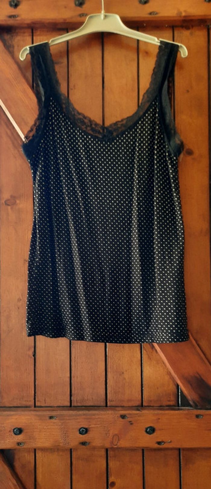 Liquette noire à pois blancs Urban by Gemo, taille 40 - photo numéro 2