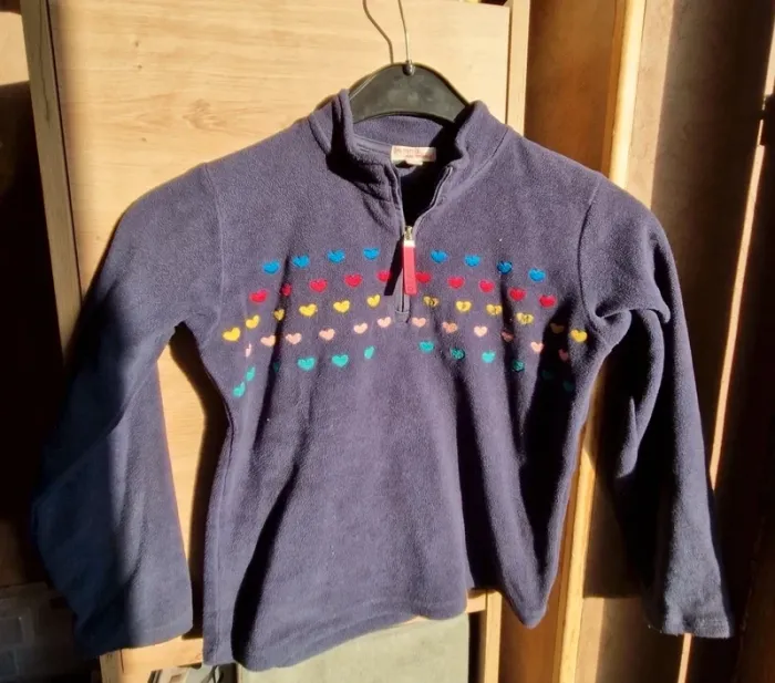 Polaire zippée bleu marine Du pareil au même