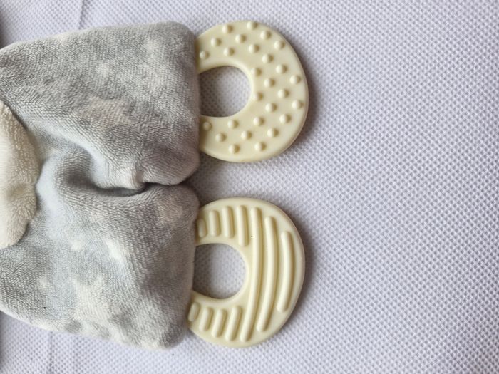 Doudou lapin dentition Sans Marque Gris étoiles blanches - photo numéro 2