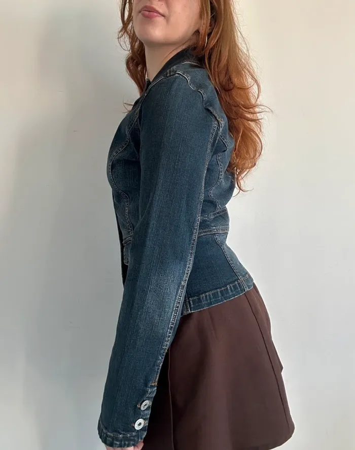 Veste en jean y2k vintage années 2000 taille S - photo numéro 2