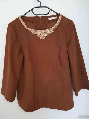 haut velour  style  daim  taille 38
