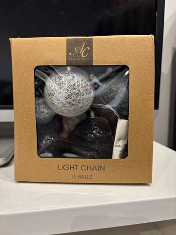 Guirlande 15 boules lumineuses à piles 