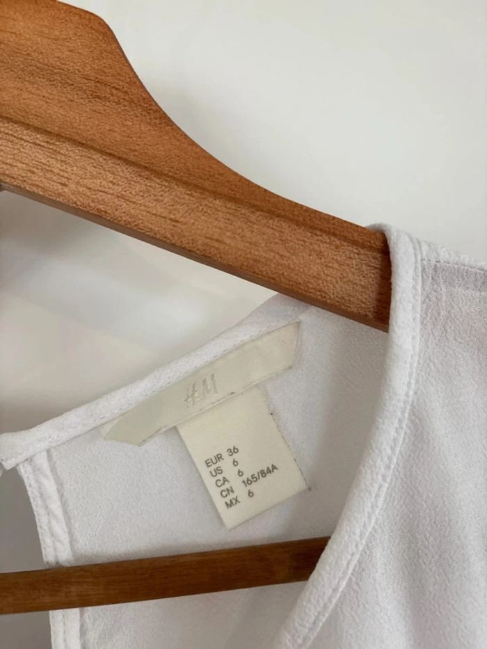 t shirt blanc transparent H&M taille S - photo numéro 4