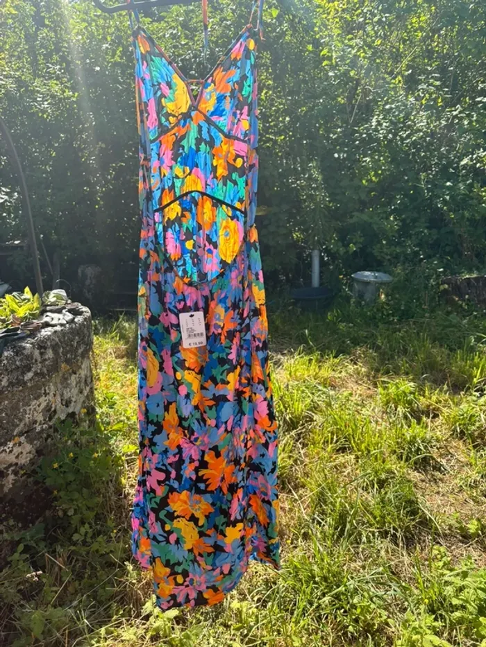 Robe midi à fleur coloré tezenis du nu - photo numéro 4