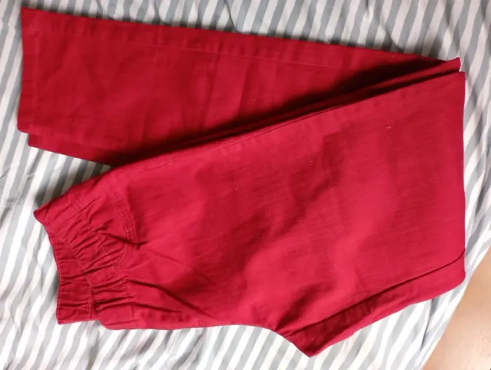 Pantalon rouge taille élastique - photo numéro 7