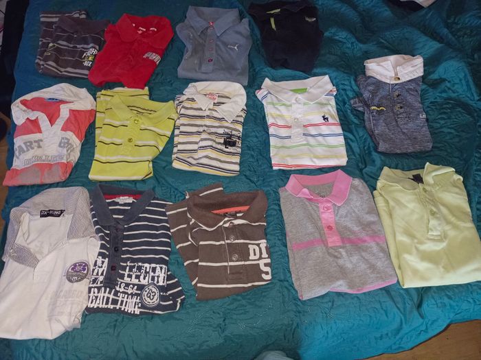 Lot de 14 polo manches courtes 8 ans