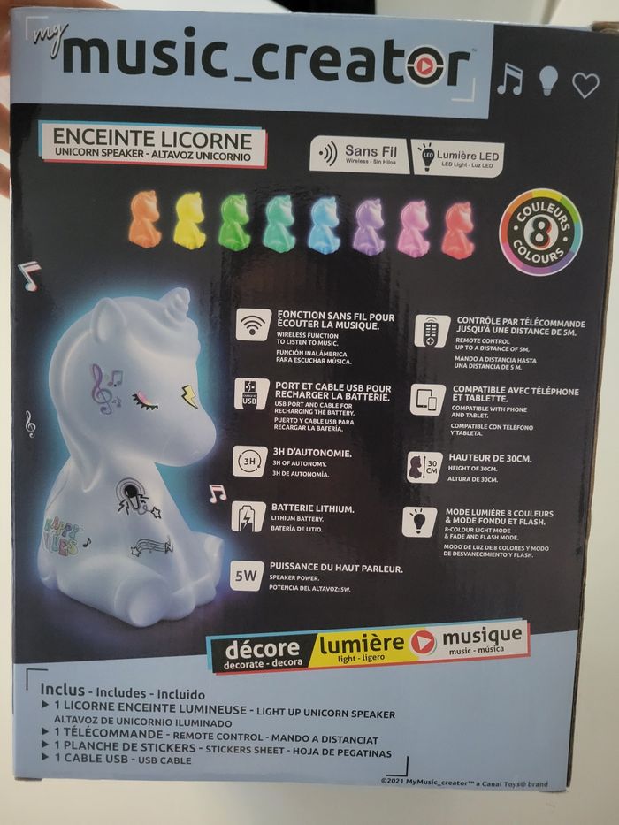 Enceinte Licorne avec télécommande - photo numéro 3