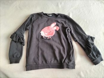 🖤 Sweat lapin duveteux noir - 9/10 ans (134-140cm) - LC Waikiki - Très bon état 🖤