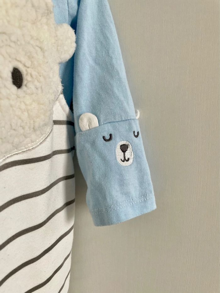 Salopette chaude Combinaison molletonné+ t-shirt manche longue doux mouton hiver - photo numéro 3