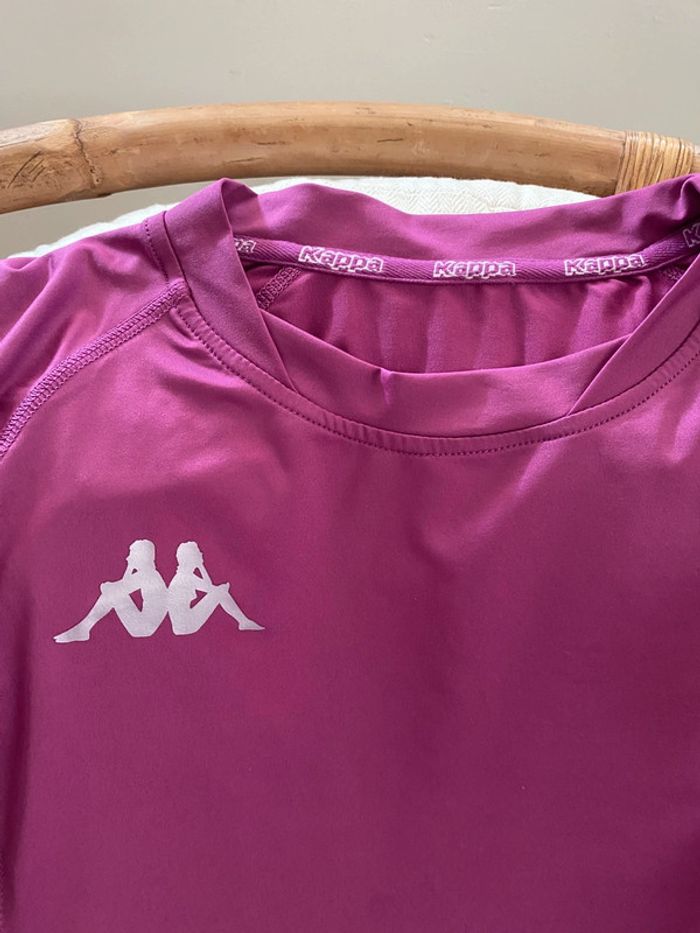 T shirt bordeaux Kappa - photo numéro 2