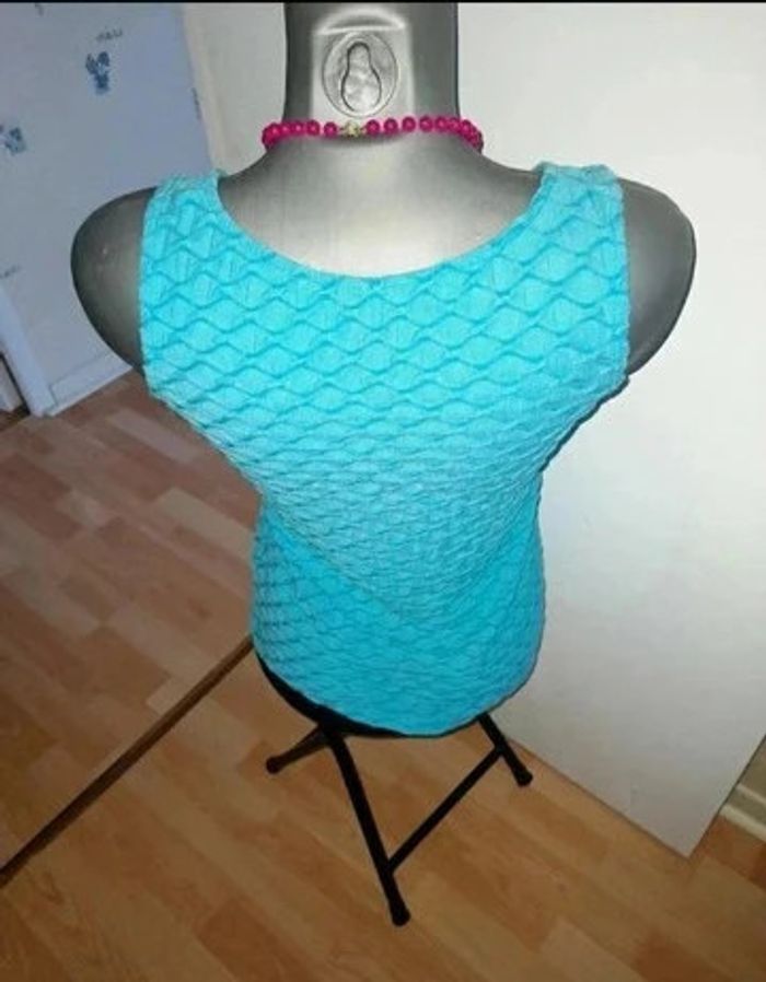 Débardeur turquoise S - photo numéro 3