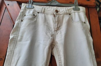 Jean beige Promod, femme, taille L/40