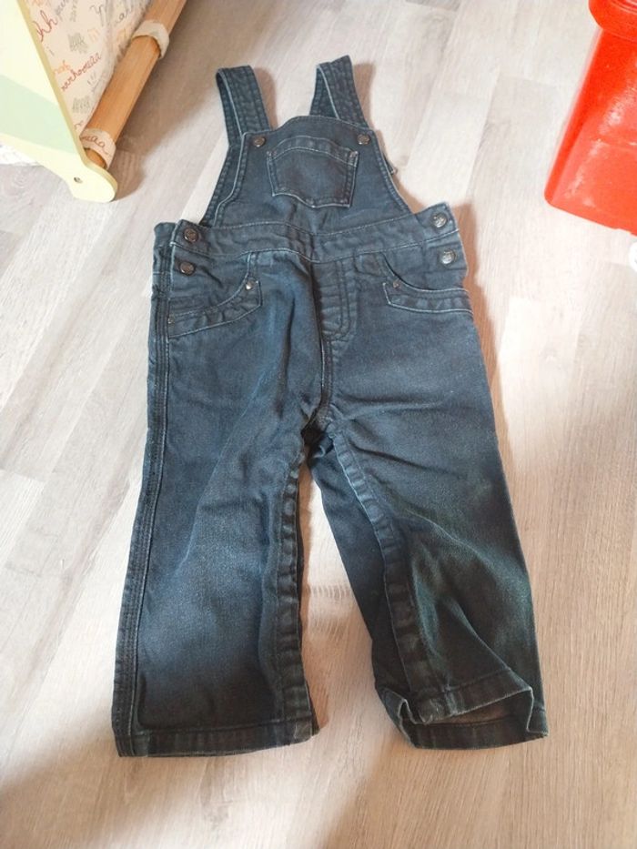 Salopette jean noir 18 mois kitchoun
