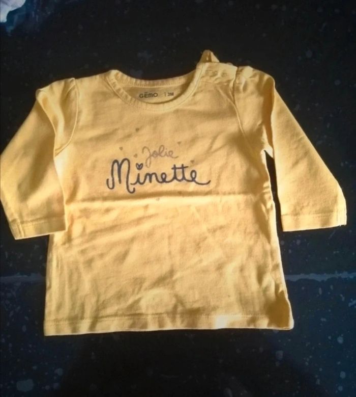 T shirt manche longue 3 mois