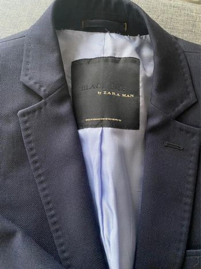 Veste Blazer - Zara Man - bleu taille 46 - photo numéro 3