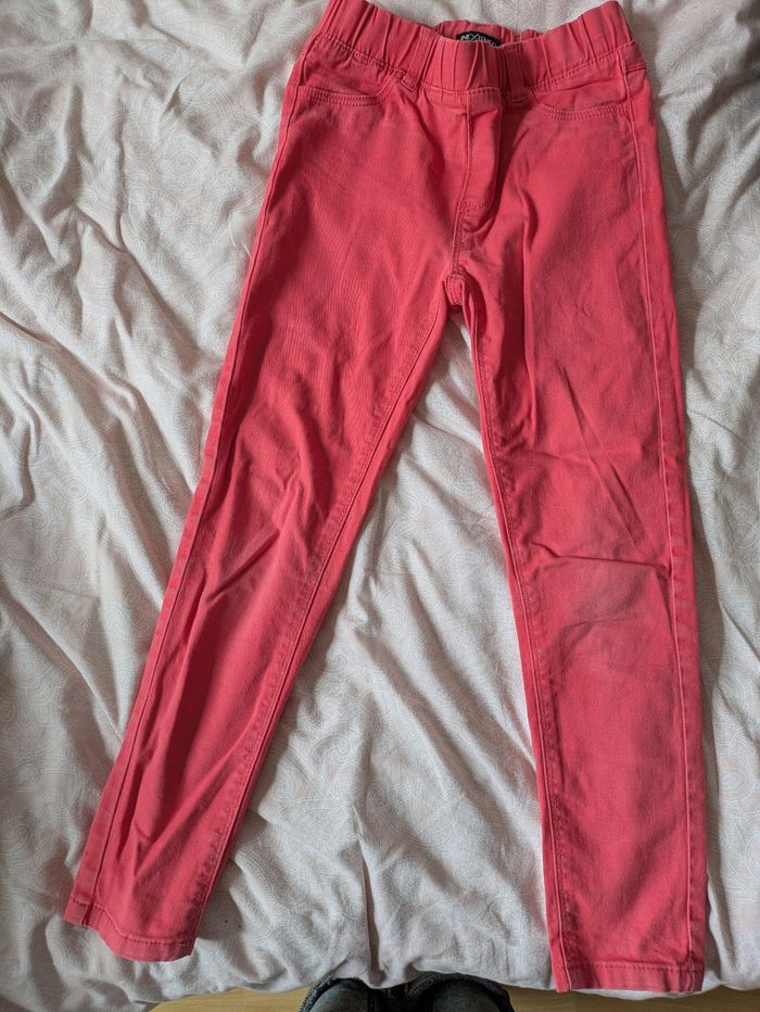 Jean slim rose fille 8 ans