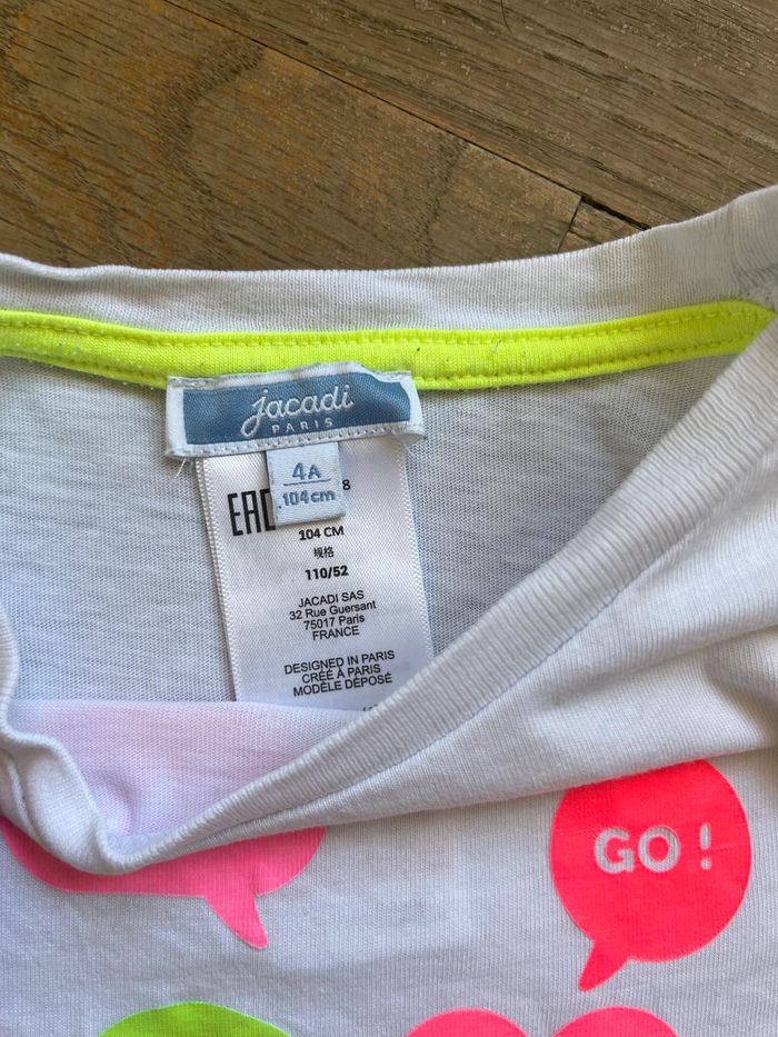 Tee-shirts blanc Jacadi 4 ans - photo numéro 4