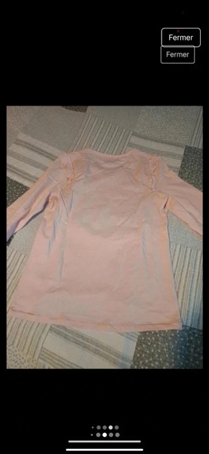 T-shirt manches longues rose clair fille orchestra - Disney taille 14 neuf sans étiquettes - photo numéro 8